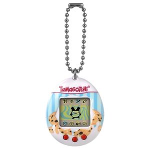 Tamagotchi Bandai Original Milk and Cookies Shell Original Cyber Pet 90s Adults And Kids Toy With Chain | Retro Virtual Pets Are Great Boys And Girls Toys Or Gifts For Ages 8+