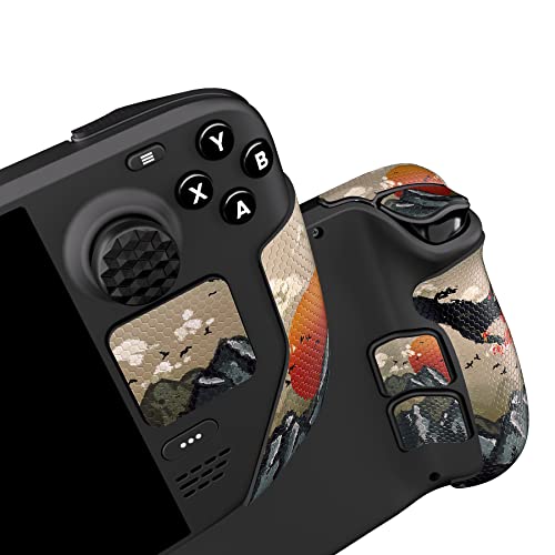 PlayVital Professional Textured Soft Rubber Pads Handle Grips for Steam Deck