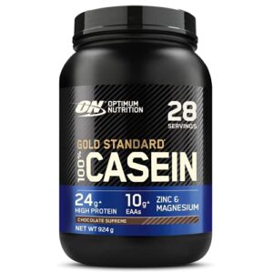 Optimum Nutrition Gold Standard 100% Casein Slow Digesting Protein Powder with Zinc