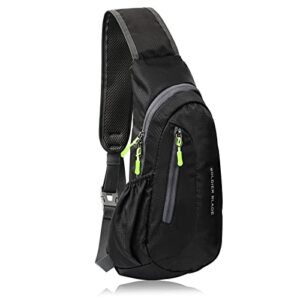 SUPRBIRD Sling Bag for Men Women Crossbody Shoulder Chest Bag Waterproof Lightweight Nylon Sling Rucksack Bag for Sports and Outdoor Traveling Hiking Cycling