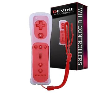 DevineCustomz® Wii & Wii U Remote Controllers With Silicone Case & Wrist Strap