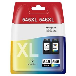 Moreprin PG-545XL CL-546XL Replacement for Canon 545 546 Ink Cartridges XL Black and Colour Compatible for Canon Pixma MG3050 MG2950 MG2550S MG2450 TS3150 TS3350 TS3541 TS3355 TR4551 TR4550 MX495