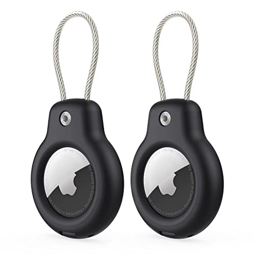 SPGUARD Compatible with Apple AirTag Secure Holder With Wire Cable