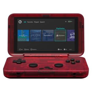 etroid Handheld Pocket Flip Watermelon Gaming Console with 8-core Processor 4G LPDDR4x RAM 128GB eMMC Android 11 WiFi BT5.0 [FLIP-W.MELON]