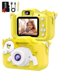 Super Barley Kids Camera Yellow Kids Digital Camera for Girls and Boys