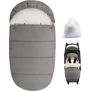Bebamour Footmuff for Pushchair Universal Footmuff for Stroller/Buggy/Pram Liner Baby Sleeping Bag for 0-36 Months