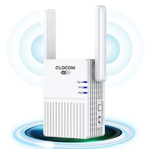 QLOCOM 2023 Newest WiFi Extender Booster 300Mbps WiFi Repeater 2.4GHz Wireless Repeater WiFi Booster for Home