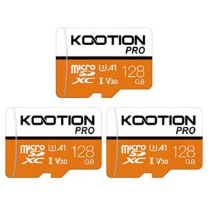 KOOTION 3-Pack Micro SD Card 128GB with UHS-I