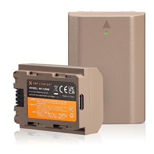 K&F Concept NP-FZ100 Battery with USB C Direct Charging 2280mAh Camera Batteries for Sony FX3