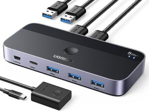 UGREEN USB 3.0 Switch 2 Computers Sharing USB C & A Devices