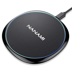 NANAMI Wireless Charger for iPhone and Samsung - Wireless Charging Pad Qi-Certified 10W Max for iPhone 14 13 12 SE 2 11 Xs XR X 8 Plus 8 New Airpods and Galaxy S23 S22 S21 S20 S10 S9 S8 Plus Note 2