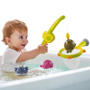 OR OR TU Baby Bath Toys Magnetic Fishing Game with Net