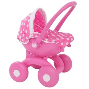 Dolly Tots My First 4-IN-1 Pram | Pink Childrens Dolly Pram | Childrens Baby Doll Pushchair Buggy Stroller