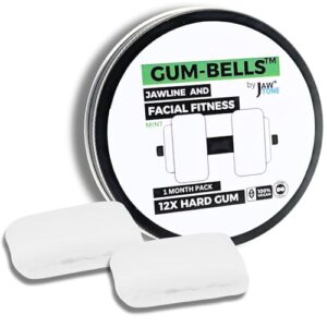 GUMBELLS™- JAW EXERCISER - 12XHard Gum -1MONTH Trainer Kit for MEN & WOMAN – exerciser to strengthen & define your Jawline