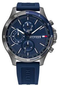 Tommy Hilfiger Analogue Multifunction Quartz Watch for Men with Stainless Steel or Silicone Bracele