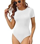 CHANGMU Bodysuit for Women Long Sleeve Body Suits Ladies Tops High Neck Slim Fit T-Shirts