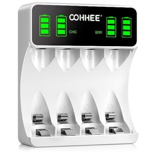 OOHHEE Bays Battery Charger with 4 Slots