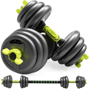 TYGA Fitness 15kg and 20kg Adjustable Dumbbells Set with Spinlock Collars