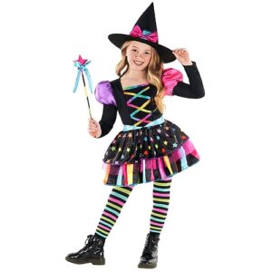 Morph Cute Rainbow Witch Costume For Girls Kids Witch Costume Witch Dress For Girls Rainbow Witch Costume Kids Scary