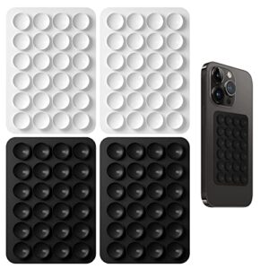 NEWZEROL(4 Pcs Silicone Suction Phone Case Adhesive Mount for All iPhone and Android Cellphones
