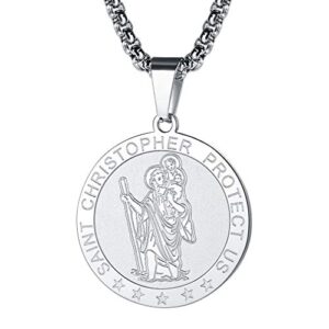 FaithHeart St Christopher Necklace for Men