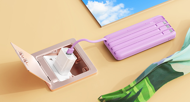 Recharge via Built-in USB A Cable