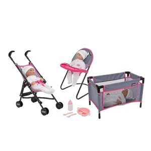 Mamas & Papas Junior Nursery Playset | 7 Piece Nursery Playset Doll Highchair