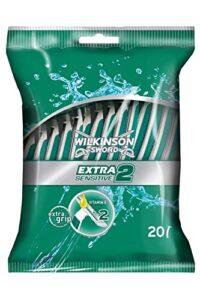 WILKINSON SWORD - Extra 2 For Men | Sensitive | 20 x Disposable Razors (Packaging may differ)