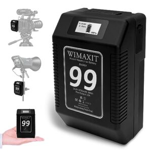 WIMAXIT 99Wh 6700mAh V-Mount Battery with D-TAP/USB-C/A Outputs