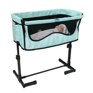 Chicco Junior Next2You Bedside Cot | Blue Fold Down Bedside Crib Toy | Dolls Nursey Cot | Doll Accessory Toys | Dolls Nursery Pushchair & Pram Toys For Kids | 3+
