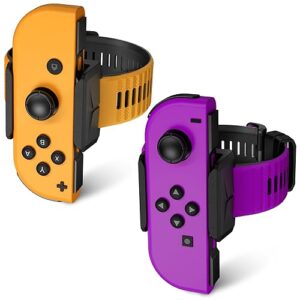 Wiilkac Silicone Wristbands for Just Dance Game Accessories 2024 2023 2022 2021 - Adjustable Elastic Wrist Strap Compatible with Nintendo Switch/OLED Joycon Controllers - 2 Pack