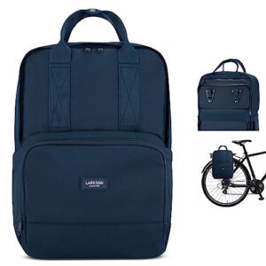 LARKSON Bike Pannier Bag for Bicycles Blue - No 6 Bike - 2 in 1 Cycling Backpack & Rear Rack Bag - Cycle Rucksack - Water-Repelle