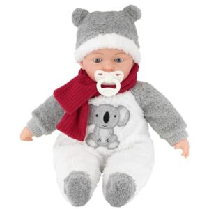 Bibi Doll - 16" Moving Eyes Koala Newborn Baby Soft Bodied Doll Sleeping Eyes