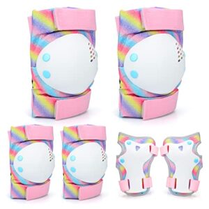 CHMMY Knee Pads Children's Knee Pads for Girls Protectors Inline Skates Children with Wrist Guards