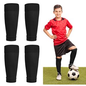 Football Sock Sleeves Soccer Shin Guards Sleeves Team Leg Sock Sleeve Cut Football Socks for Football Games Beginne