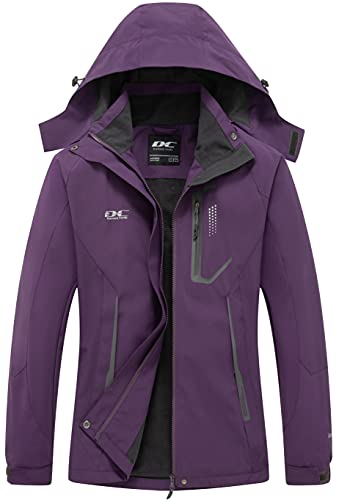 Diamond Candy Women's Waterproof Jacket Outdoor Hooded Raincoa