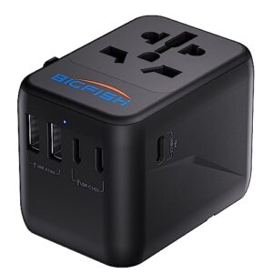 Bigfish Universal Travel Adapter with USB C PD 35W Fast Charging