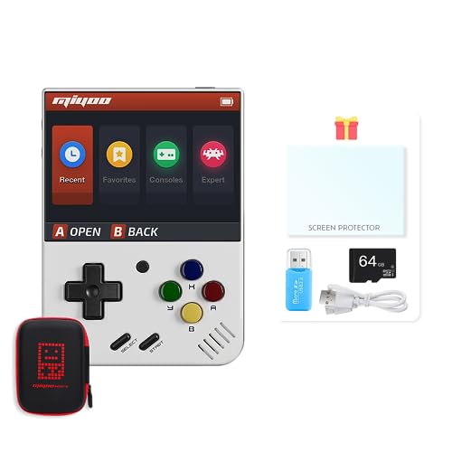 BITTBOY Miyoo Mini Plus+ Handheld Gaming Console 3.5" IPS Screen for the Best Classic Console Gaming with WiFi and Arm Cortex-A7 Processor [Miyoo-Plus-White]