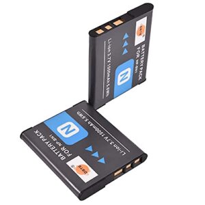 DSTE 2pcs NP-BN1 3.7V 1500mAh Replacement Li-ion Battery Compatible for Sony DSC-W510