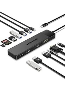 Lemorele 13 in 1 USB C Docking Station Dual Monitor