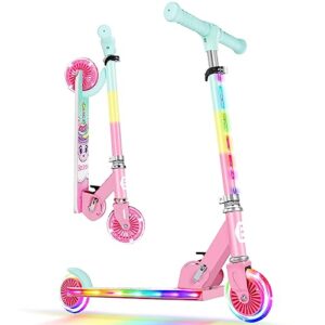 BELEEV V2 Scooters for Kids with Light-Up Wheels & Stem & Deck