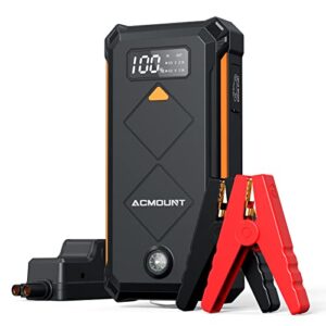 Acmount Jump Starter Power Pack 3000A 12V Lithium Car Jump Starter 23800mAh Car Jump Starter Power Bank for up to 10.0L Petrol and 8.0L Diesel Engines