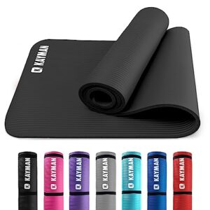 KAYMAN Yoga Mat – Multi-Purpose Extra Thick Foam Exercise Mats – Ideal Floor Mat for Pilates