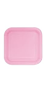 Solid Lovely Pink Square 18cm
