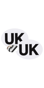 two pack uk magnetic sticker for europe