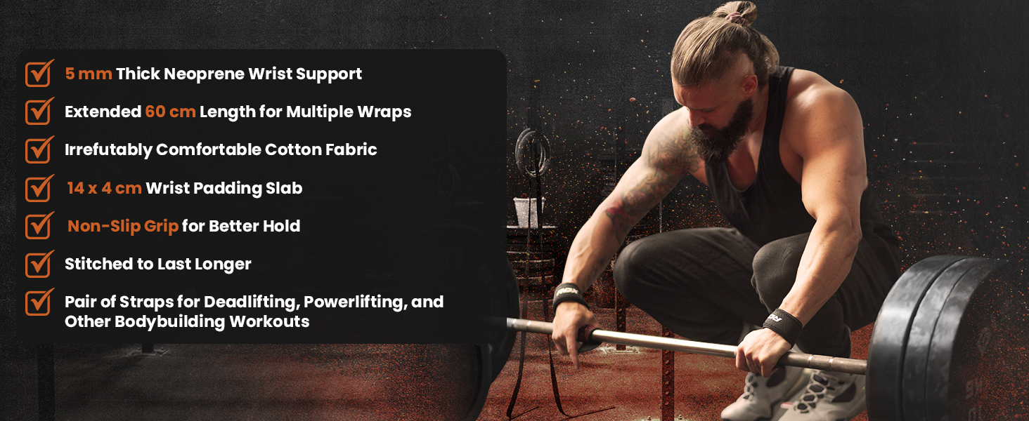 Weight Lifting Straps, Powerlifting Deadlifting Gym Fitness, Men Women