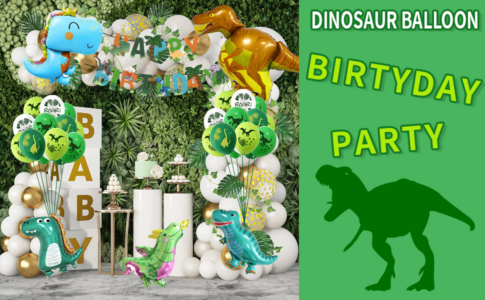 dinosaur birthday balloons