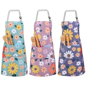 Fuyamp 3 Pack Aprons for Women