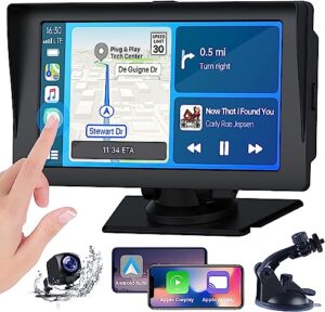 Wireless Carplay & Android Auto Car Stereo with Rear Backup Camera