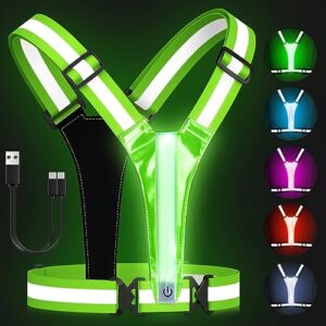 Zacro LED Reflective Vest Gear - Running Vest with 5 Light Colors